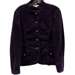 Coldwater Creek Corduroy Jacket Womens 12 Purple Preppy Boho Steampunk Whimsy